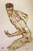 Egon Schiele Fighter painting